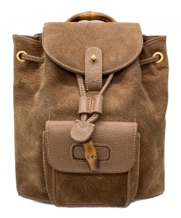 中古・古着通販】GUCCI (グッチ) バンブーリュック ブラウン｜ブランド