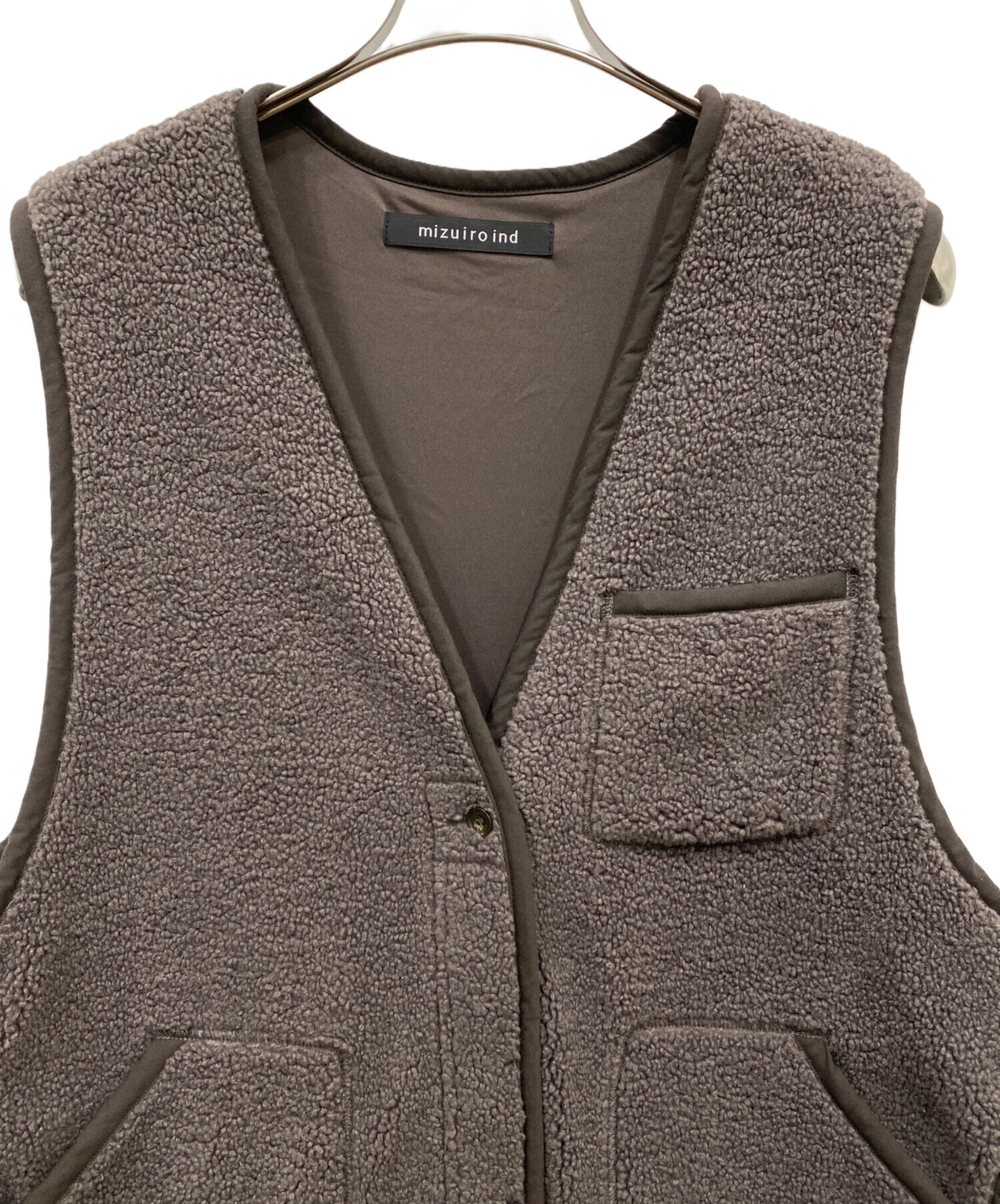中古・古着通販】mizuiro-ind (ミズイロインド) ボアロングベスト