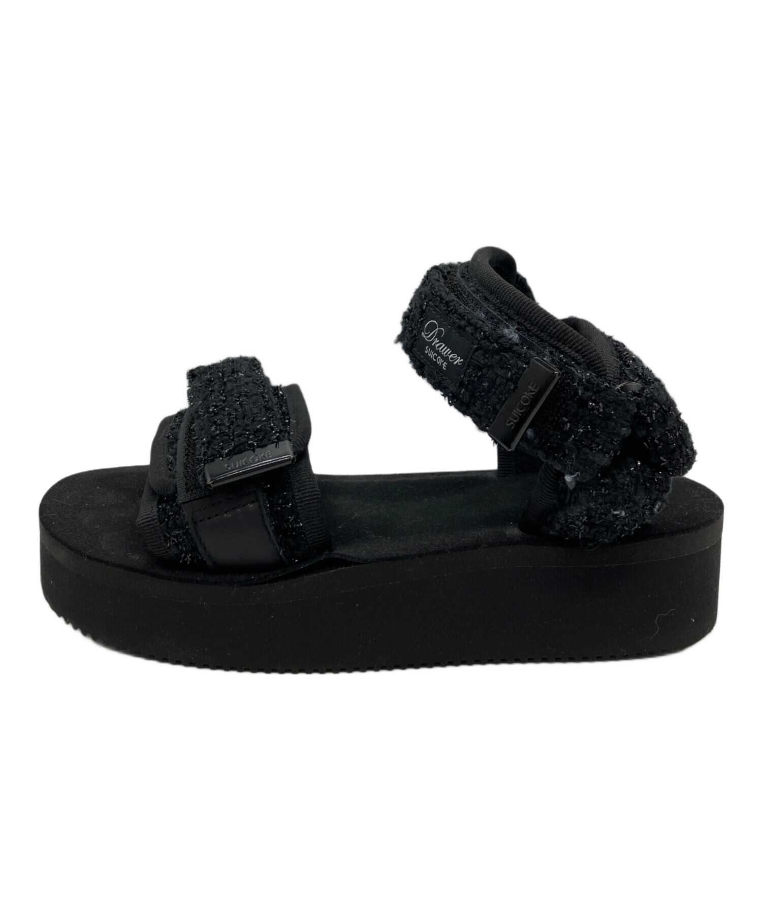【未使用品】DrawerSUICOKE コラボ サンダル ブラック 中古・古着通販】DRAWER (ドゥロワー) suicoke (スイコック) 別注