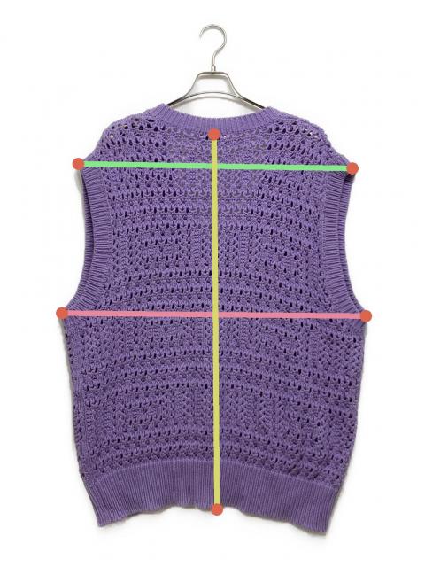 中古・古着通販】TAAKK (ターク) HAND KNIT VES パープル サイズ:3