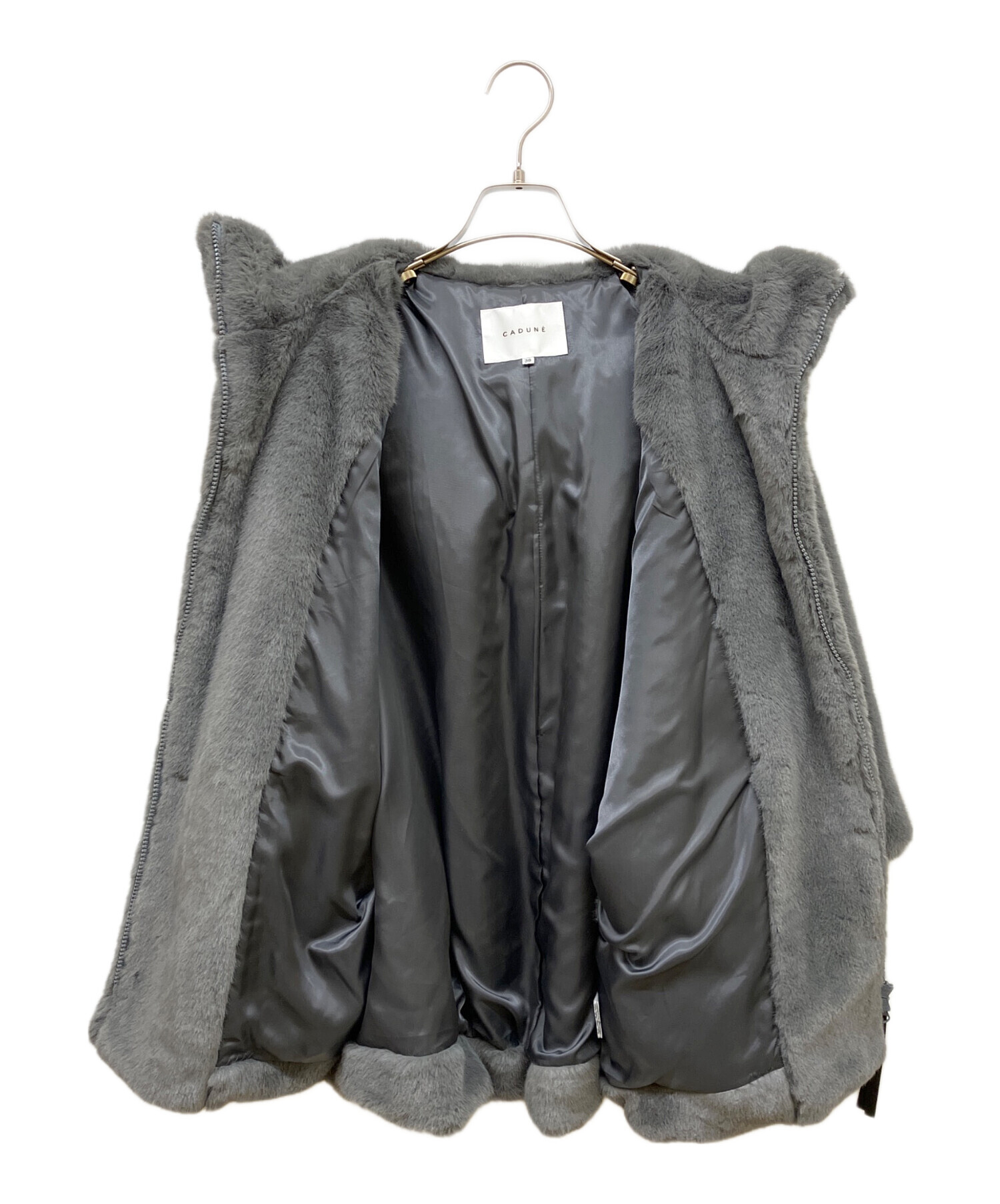 中古・古着通販】CADUNE (カデュネ) エコファーコート グレー サイズ