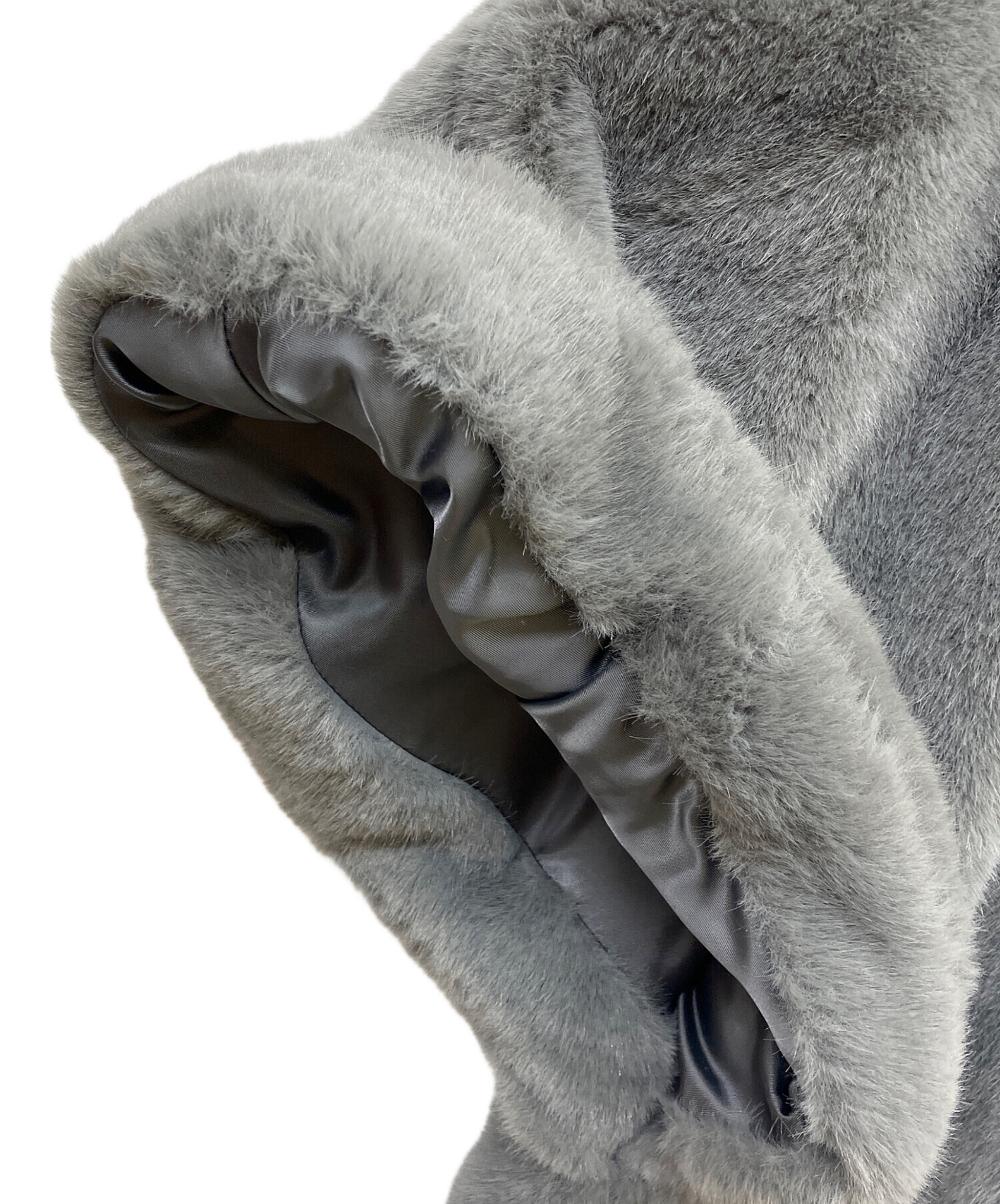 中古・古着通販】CADUNE (カデュネ) エコファーコート グレー サイズ