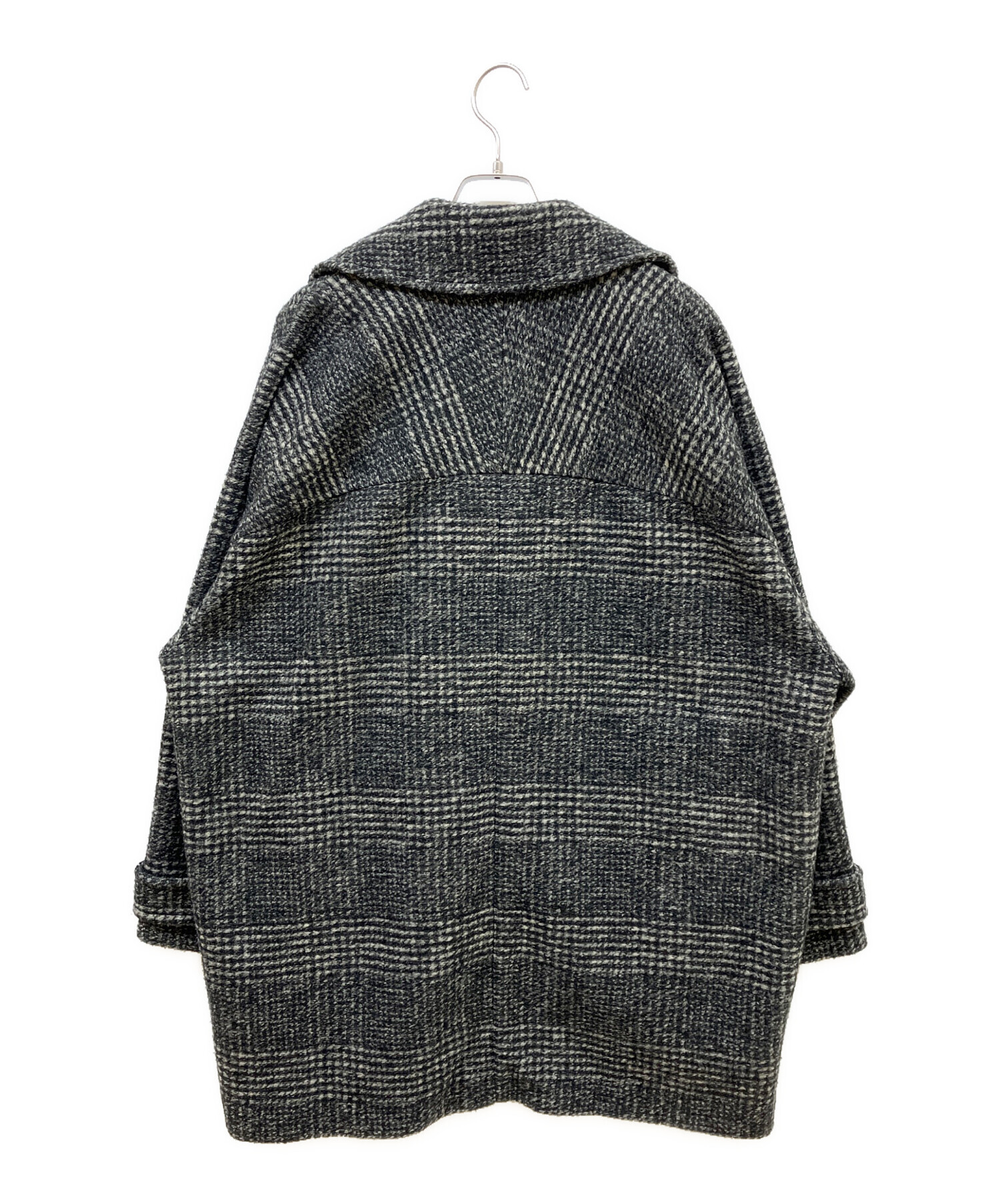 Wスライバーチェックハーフコート　グレー　38 中古・古着通販】Spick and Span (スピック＆スパン) Wスライバー