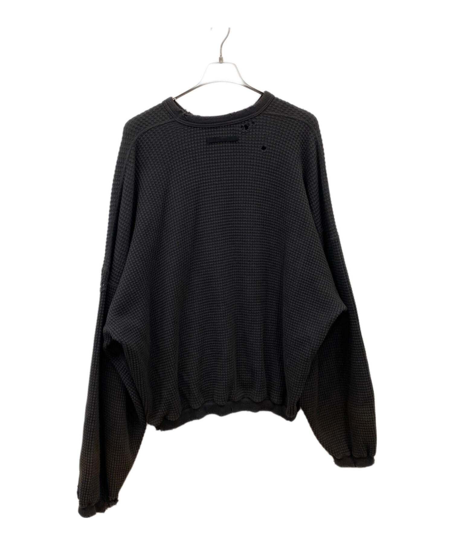中古・古着通販】ANCELLM (アンセルム) DAMAGE HEAVY WAFFLE OVERSIZED 