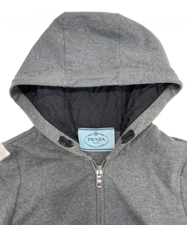 中古・古着通販】PRADA (プラダ) サイドラインジップパーカー グレー
