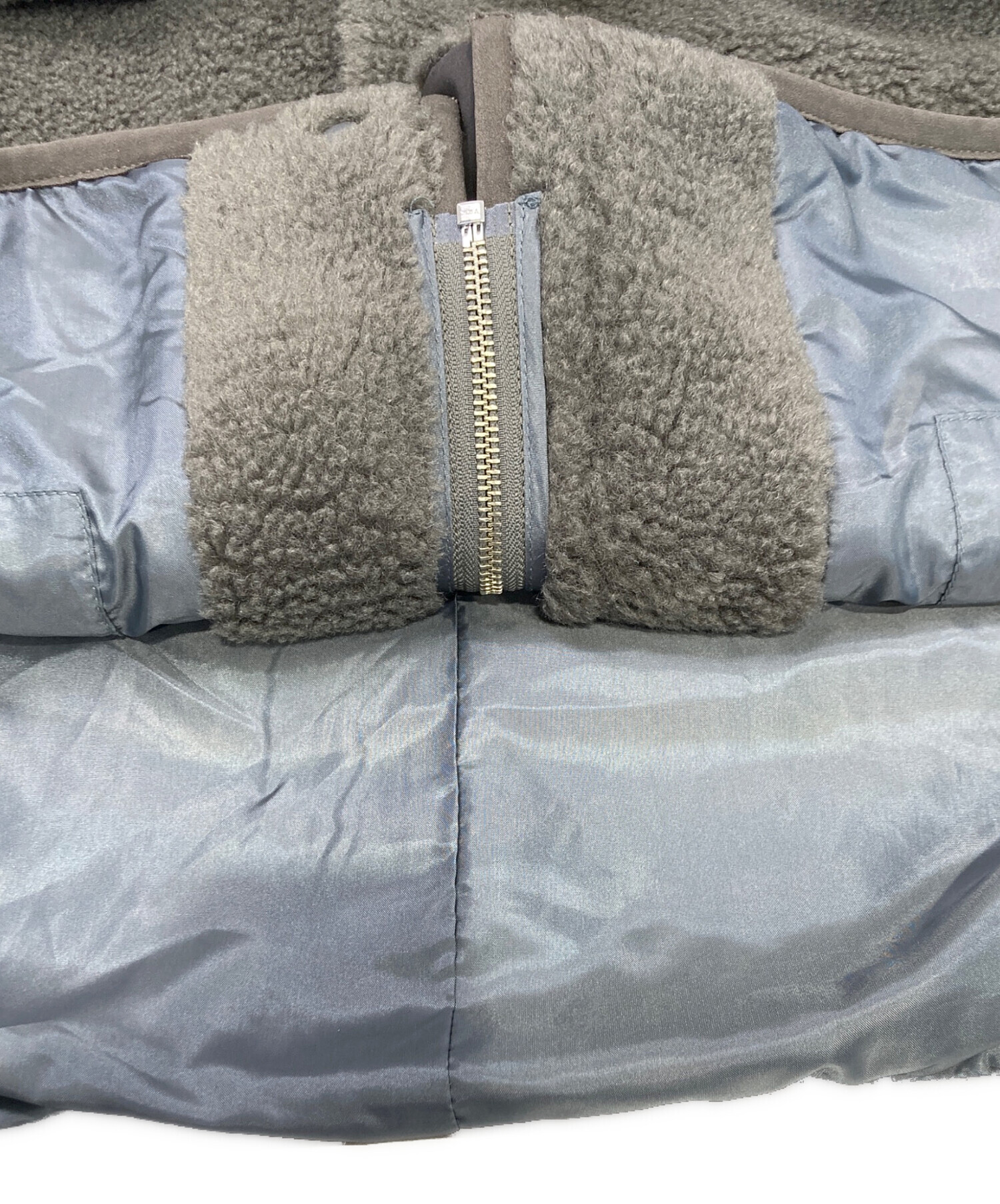 中古・古着通販】mizuiro-ind (ミズイロインド) ボアブルゾン グレー 