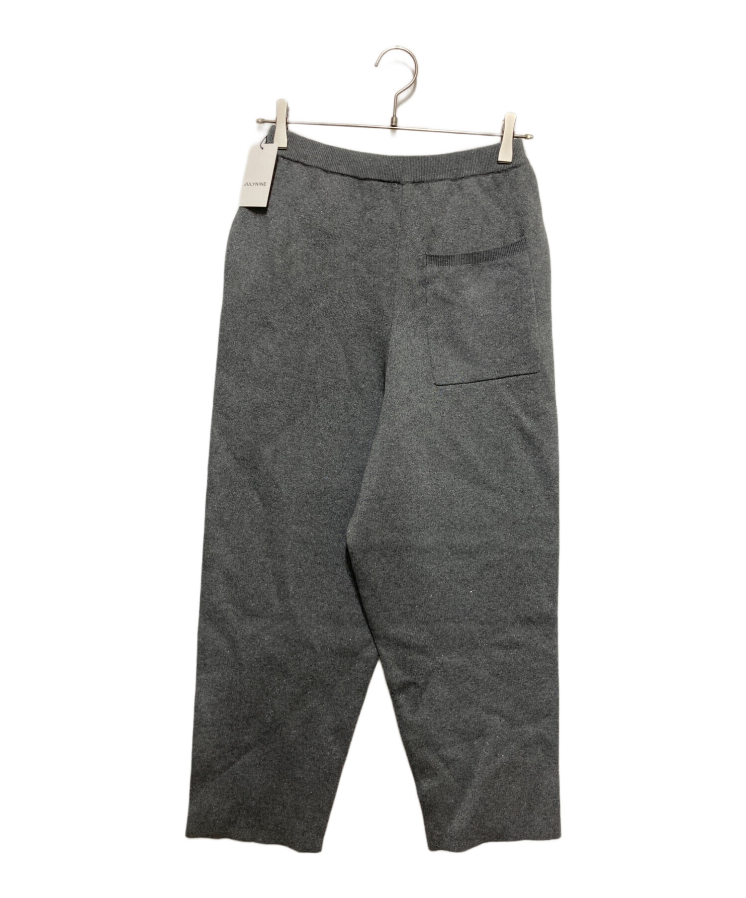 パンツ JULYNINE Gray Denim Pants 中古・古着通販】JULY NINE (ジュライナイン) Knit Pants ニットパンツ