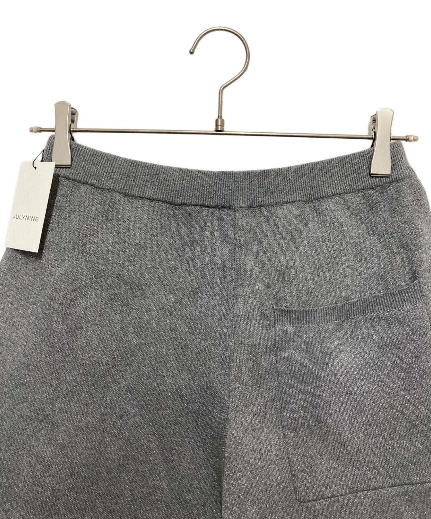パンツ JULYNINE Gray Denim Pants 中古・古着通販】JULY NINE (ジュライナイン) Knit Pants ニットパンツ