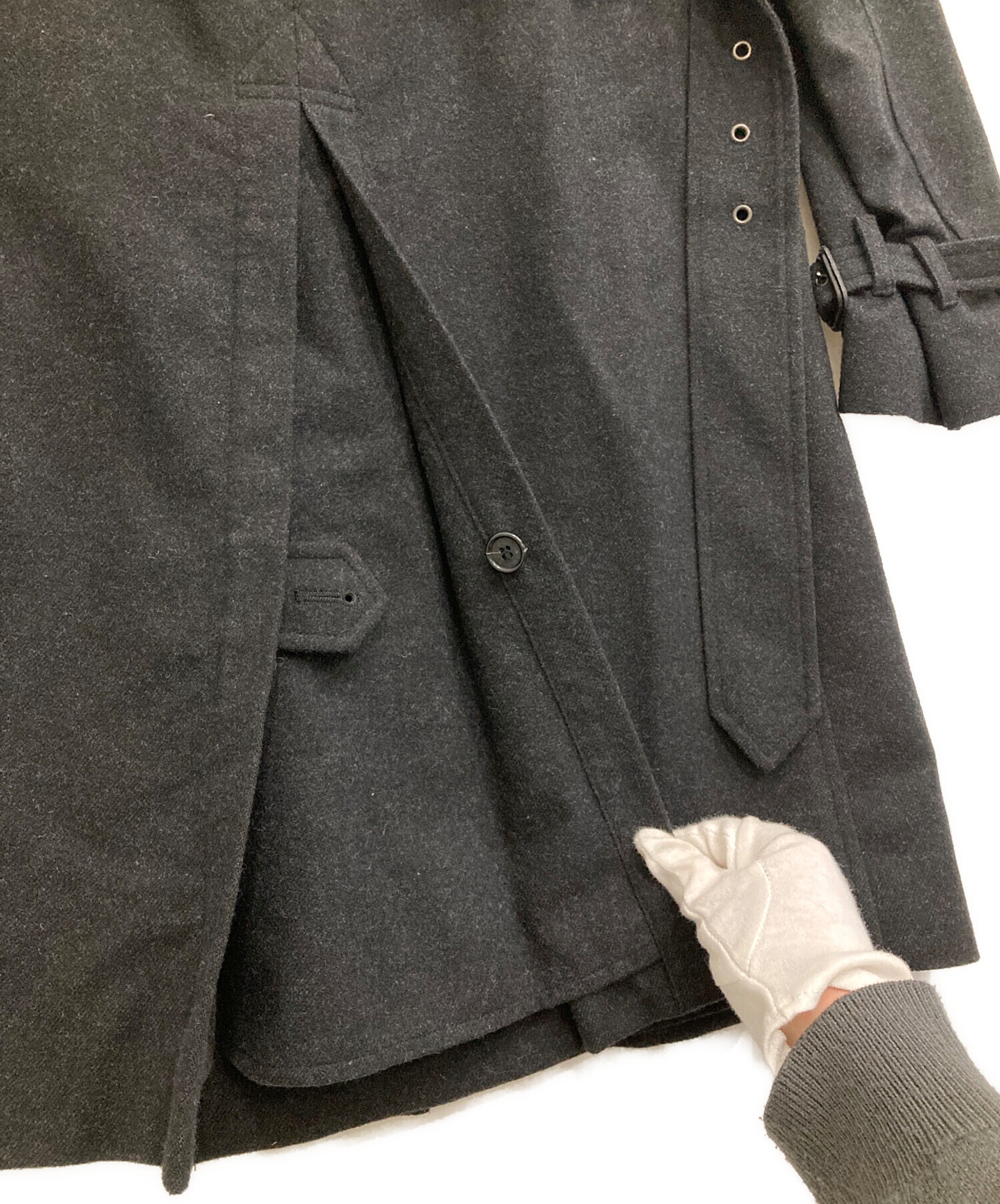 中古・古着通販】Sealup (シーラップ) トレンチコート ブラック サイズ