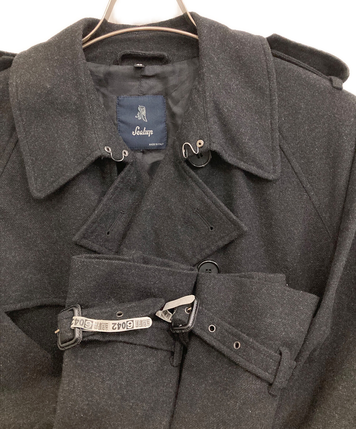 中古・古着通販】Sealup (シーラップ) トレンチコート ブラック サイズ