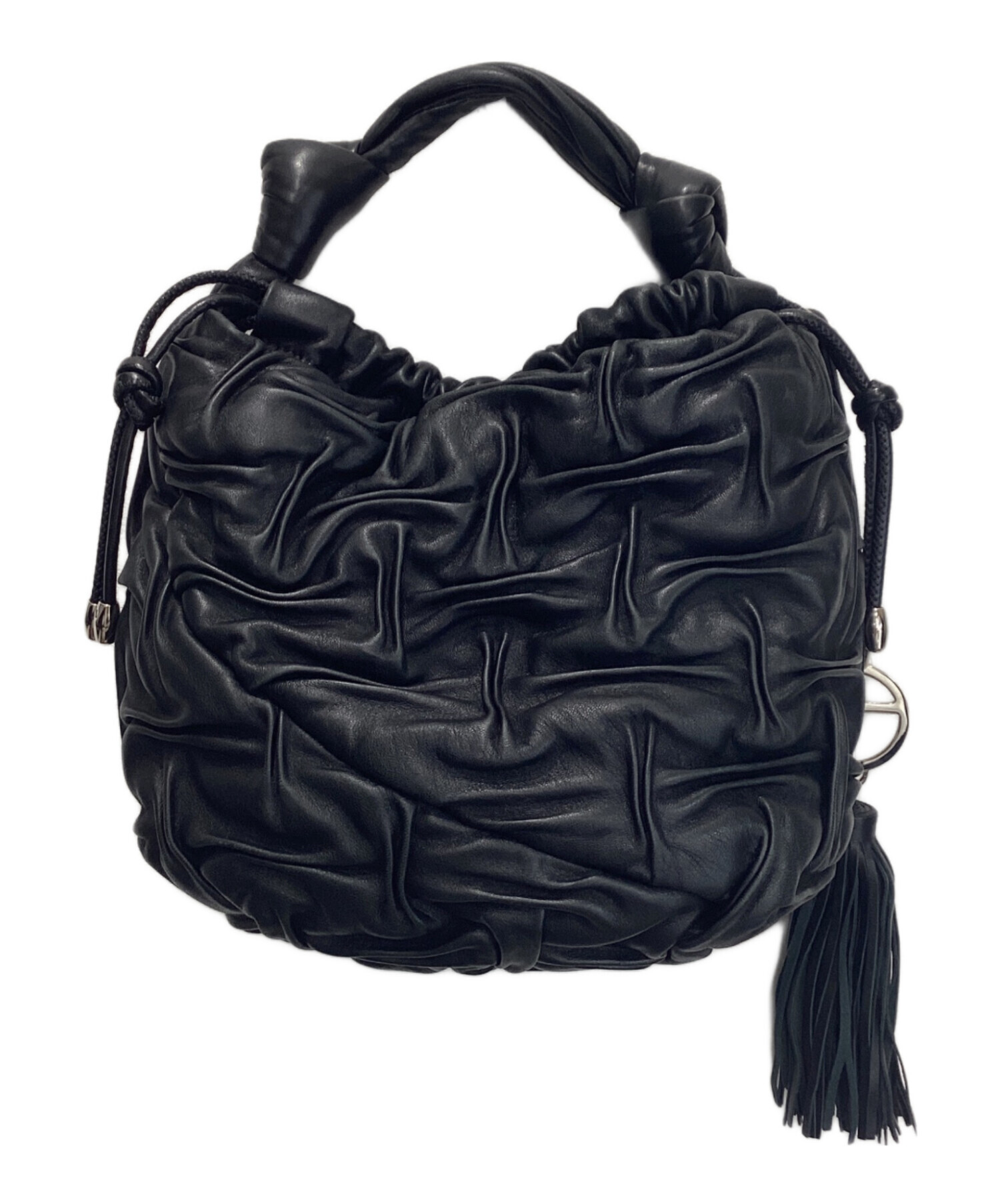 GIORGIO ARMANI 2wayショルダー　レザー　バッグ　黒 中古・古着通販】GIORGIO ARMANI (ジョルジョアルマーニ) 2WAYバッグ