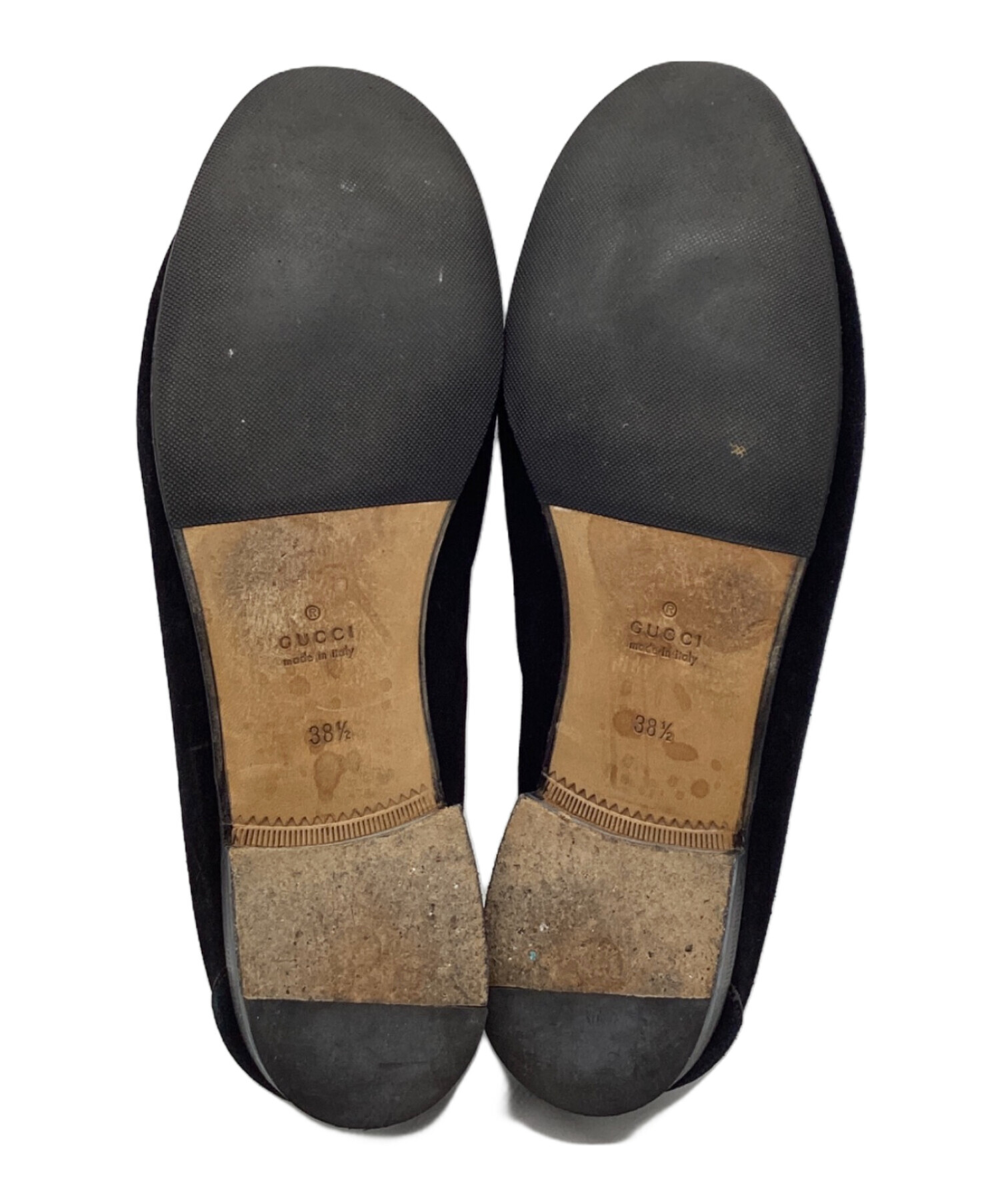 中古・古着通販】GUCCI (グッチ) ホースビットローファー ブラック