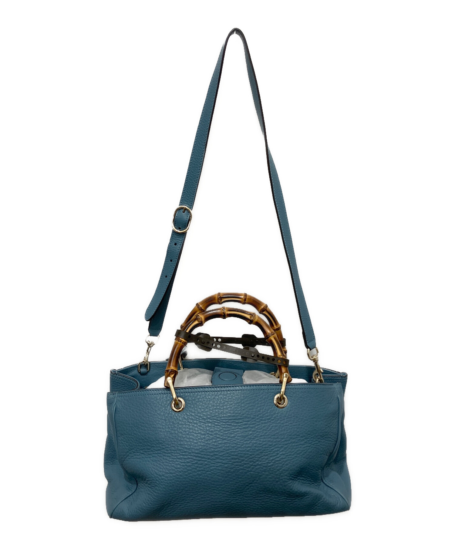 中古・古着通販】GUCCI (グッチ) 2WAYバッグ ブルー｜ブランド・古着