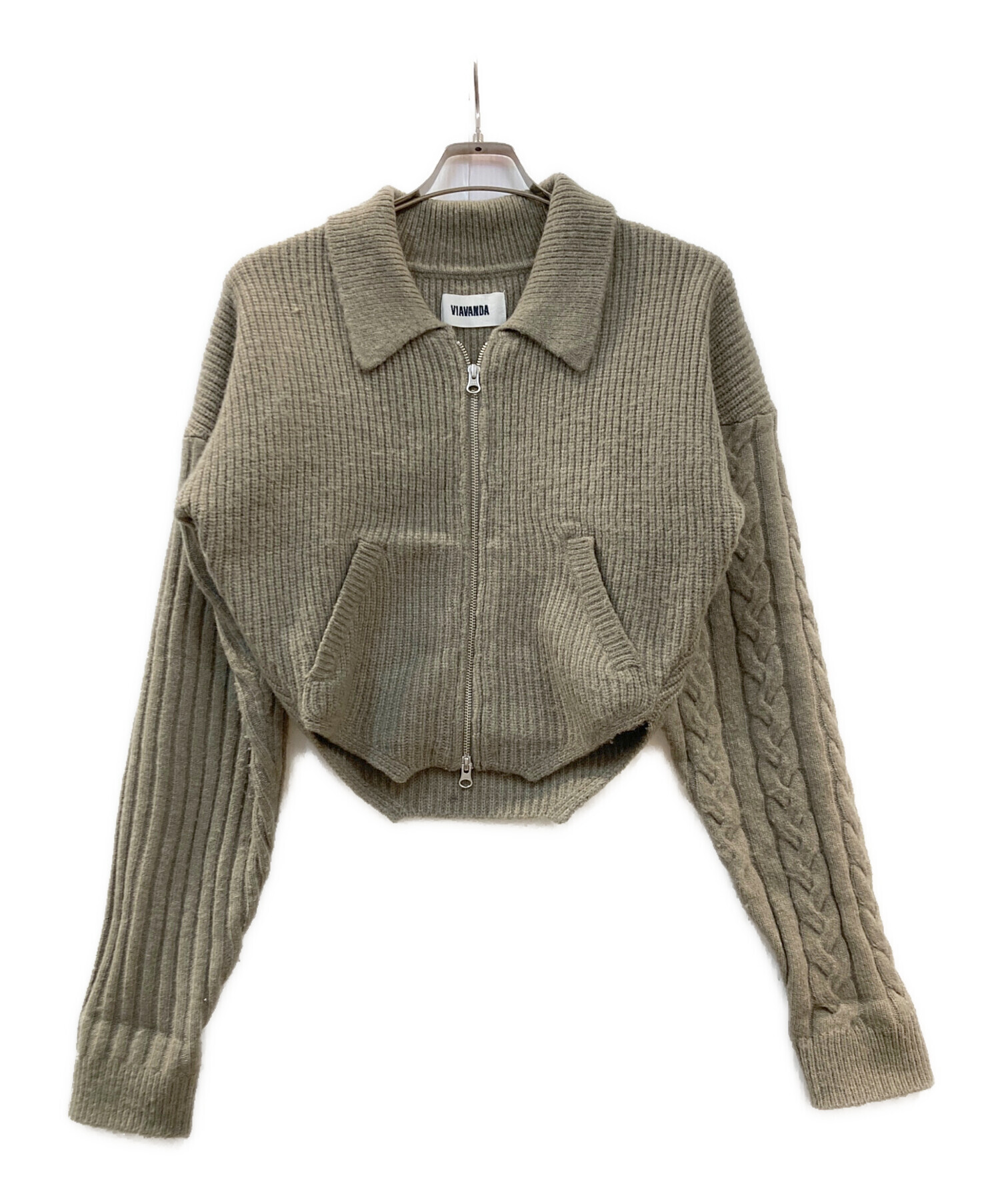 中古・古着通販】VIAVANDA (ヴィアヴァンダ) ジップカーディガン