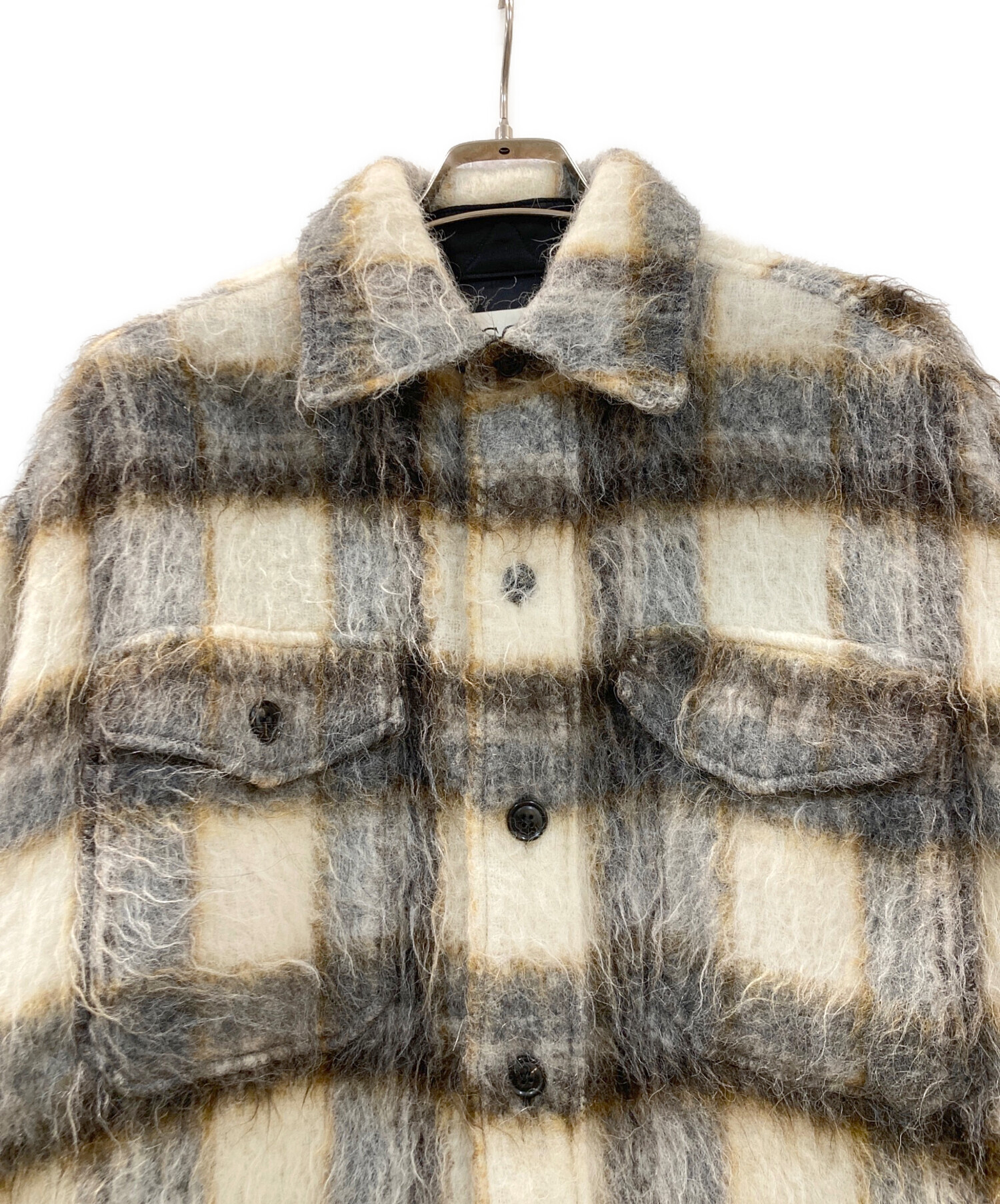 中古・古着通販】INSCRIRE (アンスクリア) SHAGGY CHECK OVER シャツ