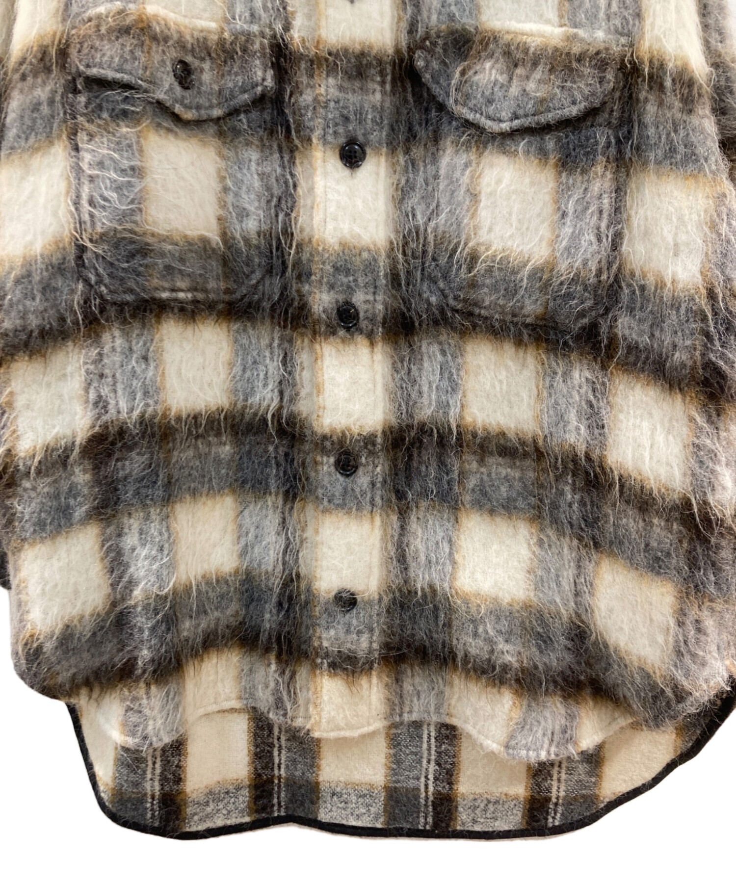 中古・古着通販】INSCRIRE (アンスクリア) SHAGGY CHECK OVER シャツ