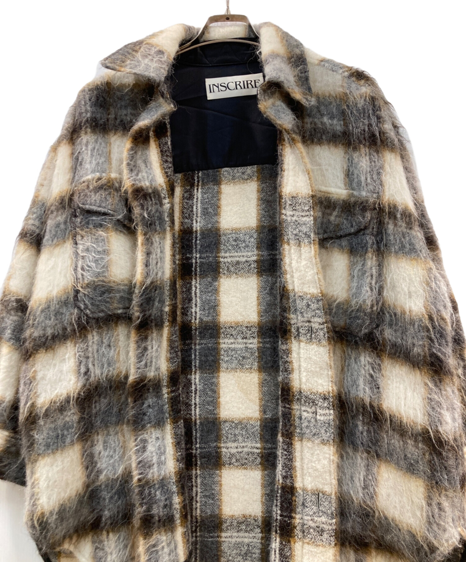 中古・古着通販】INSCRIRE (アンスクリア) SHAGGY CHECK OVER シャツ