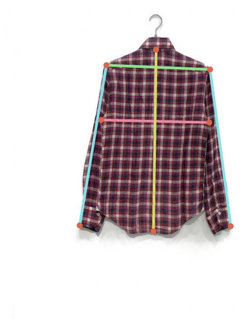 中古・古着通販】Finamore (フィナモレ) リネンシャツ レッド サイズ:S