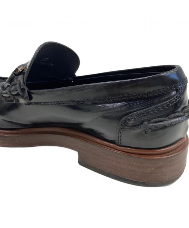 再値下げ！【未使用】TOD'S 黒 厚底ローファー ゴールドチェーン TOD'S（トッズ） TODS ローファー KATE LEATHER LOAFERS ブラック