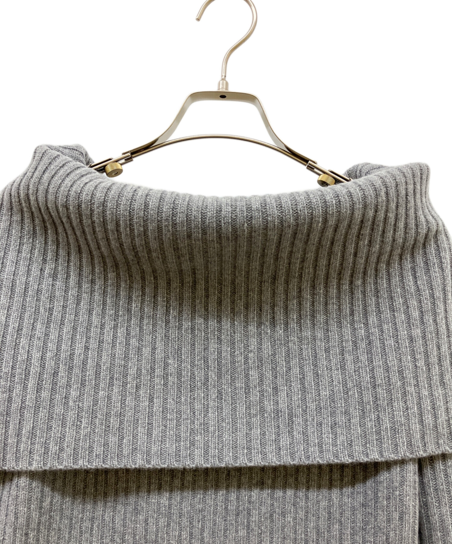 中古・古着通販】theory (セオリー) オフショルダーニットワンピース