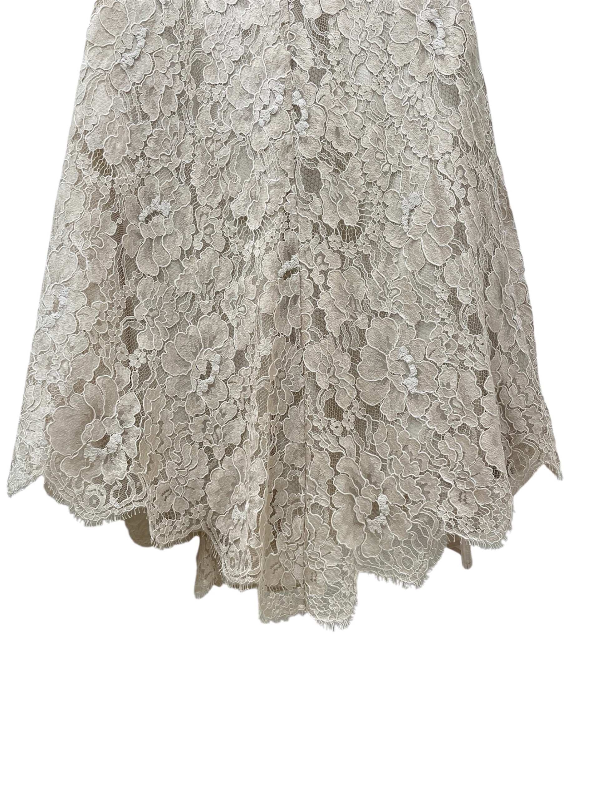 中古・古着通販】ebure (エブール) レーススカート ベージュ サイズ:36