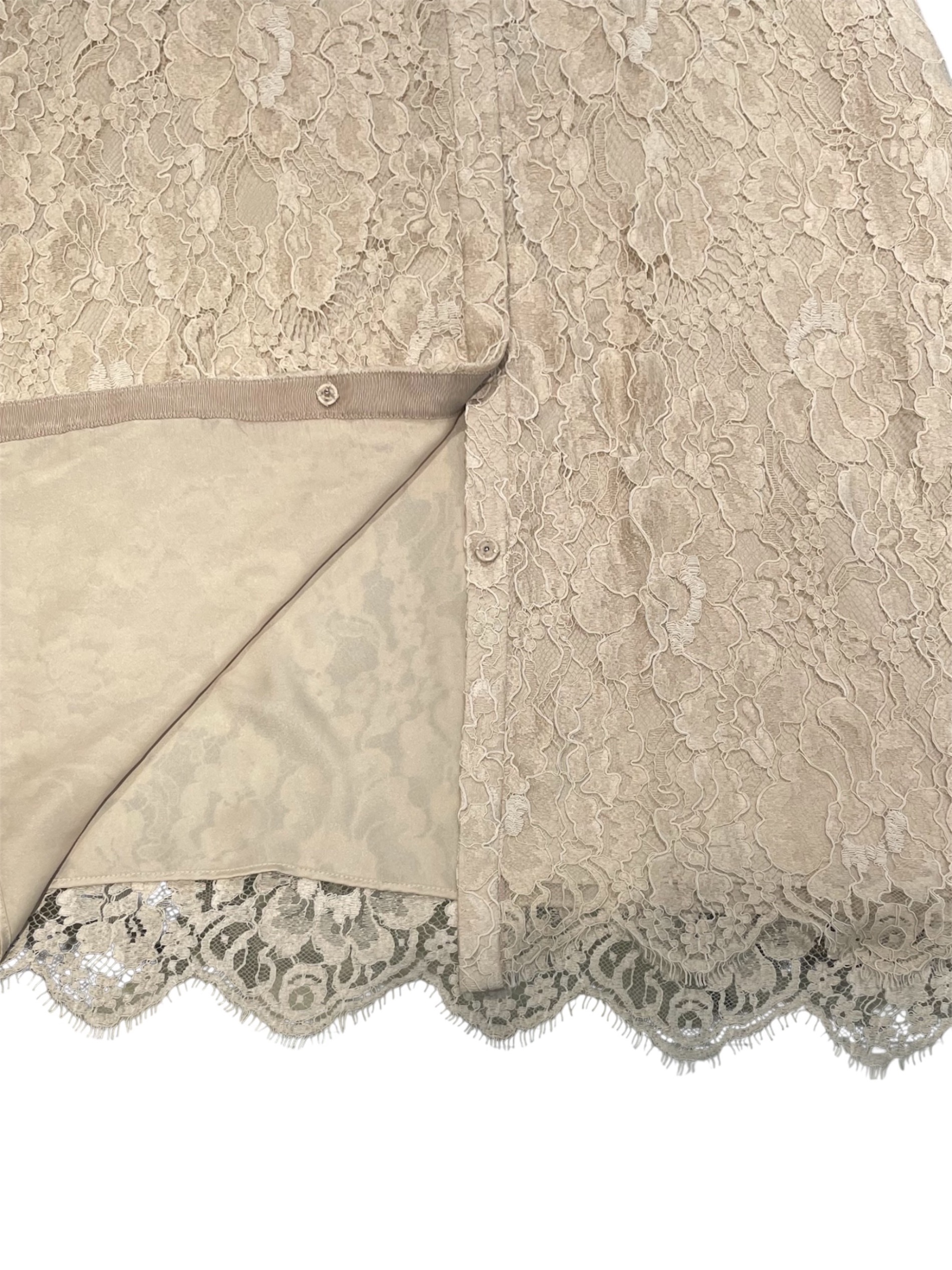 中古・古着通販】ebure (エブール) レーススカート ベージュ サイズ:36