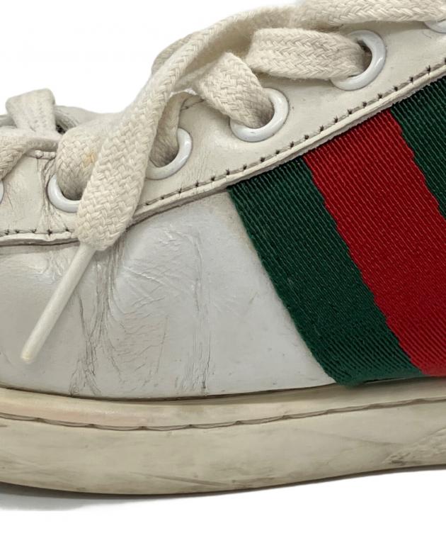 中古・古着通販】GUCCI (グッチ) エンブロイダリースニーカー ホワイト