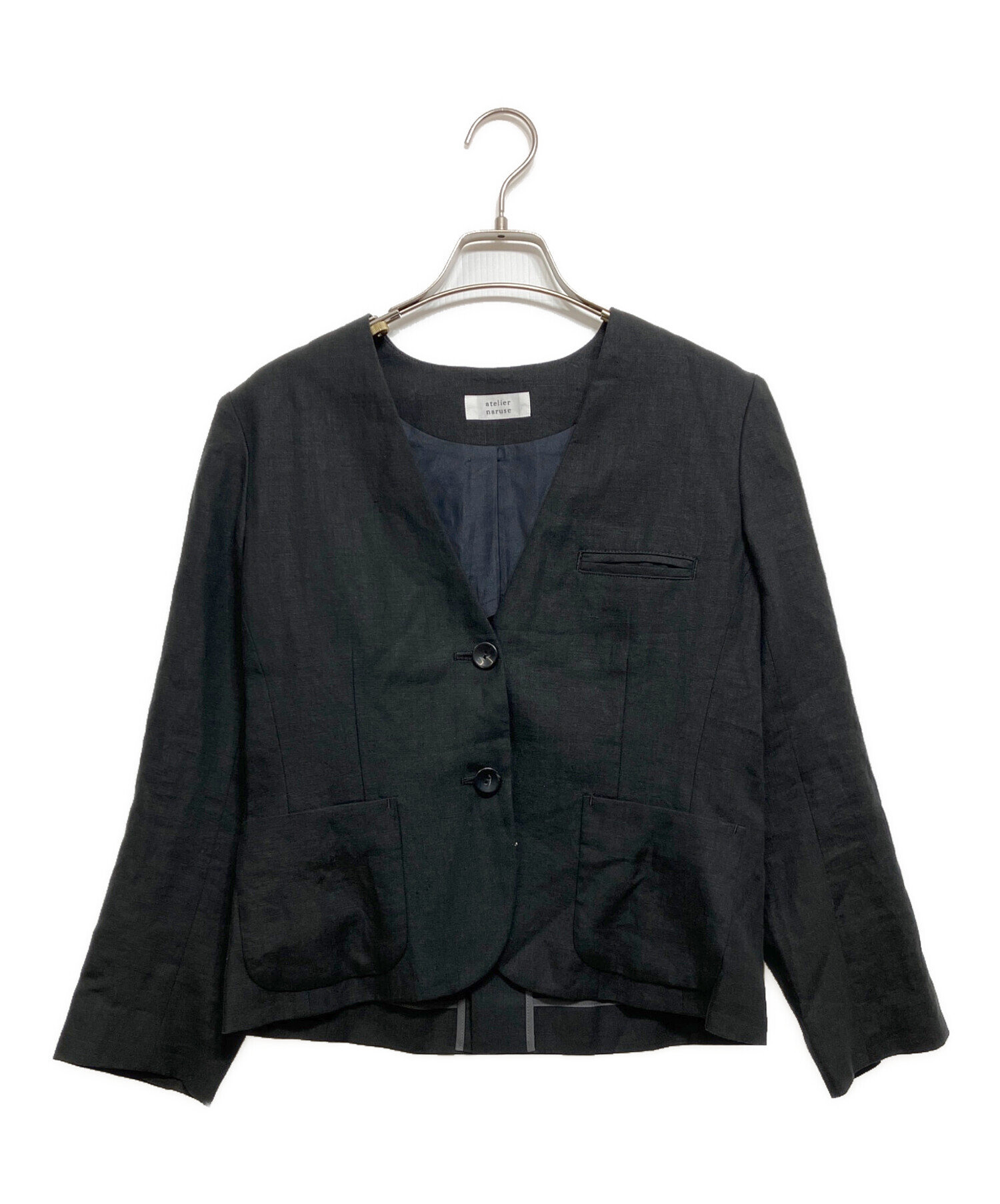 中古・古着通販】atelier naruse (アトリエナルセ) ノーカラーリネン