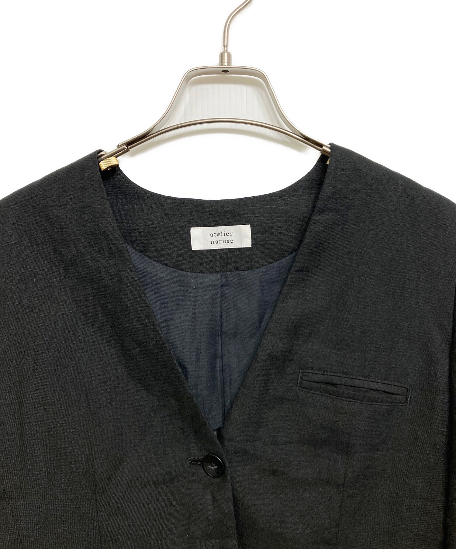 中古・古着通販】atelier naruse (アトリエナルセ) ノーカラーリネン