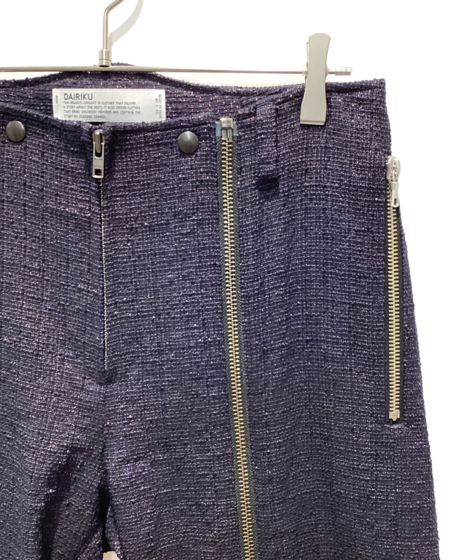 中古・古着通販】DAIRIKU (ダイリク) Tweed A-11 Half Pants ネイビー