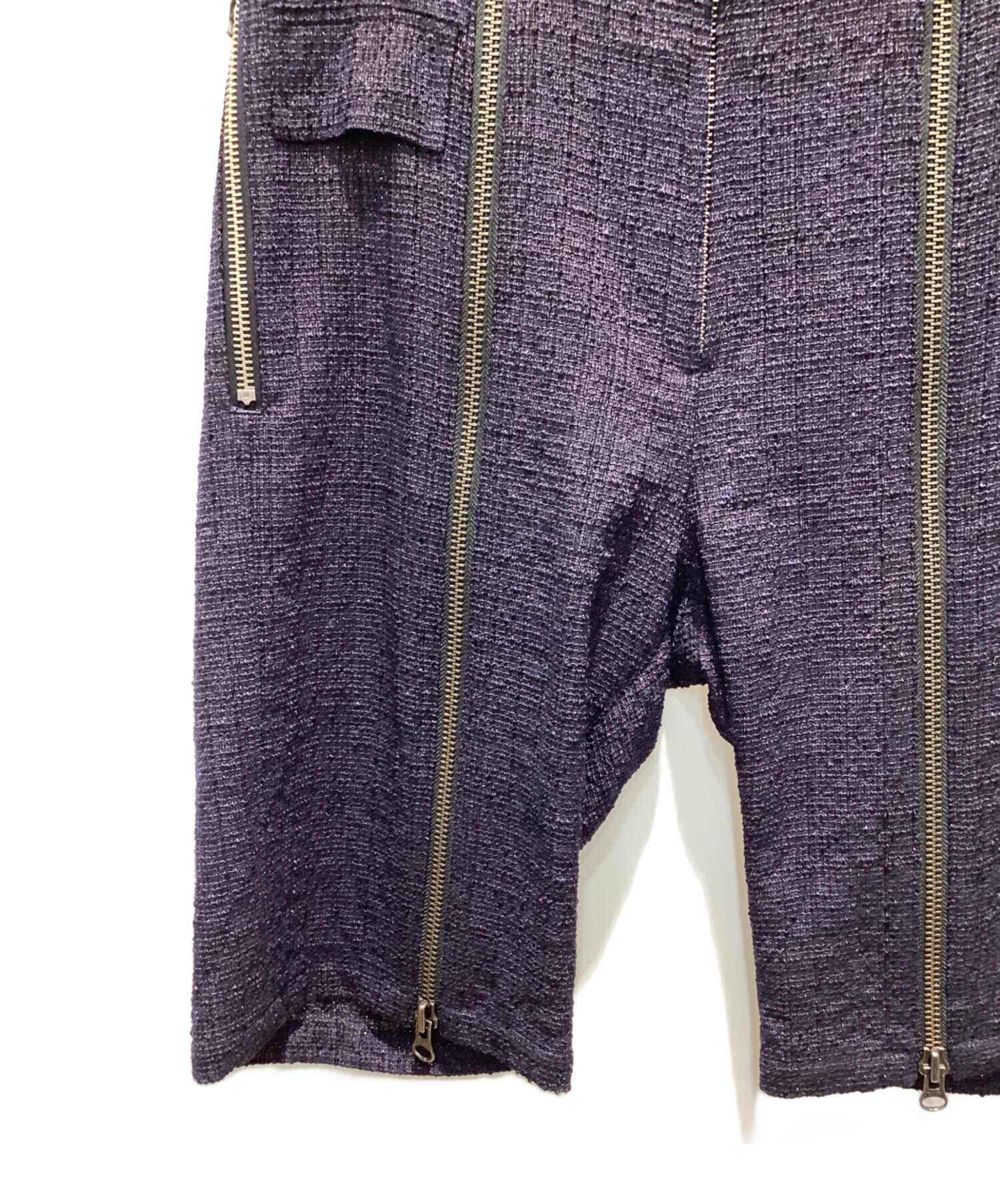DAIRIKU ダイリク パンツ（その他） S 紫 【古着】【中古】【送料無料】 【古着】【中古】 中古・古着通販】DAIRIKU (ダイリク) Tweed A-11 Half Pants ネイビー