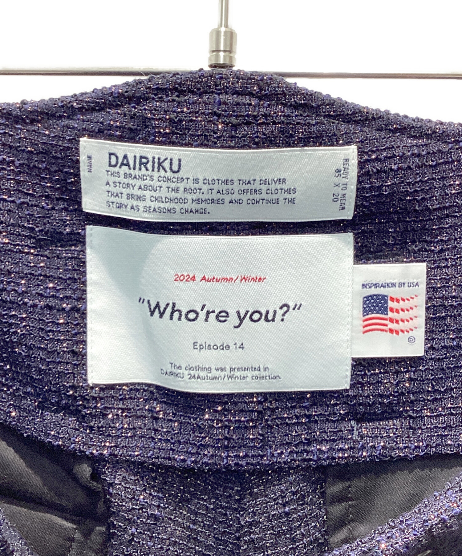中古・古着通販】DAIRIKU (ダイリク) Tweed A-11 Half Pants ネイビー