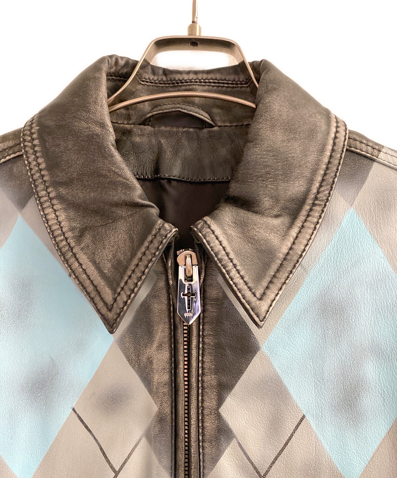 中古・古着通販】MASU (エムエーエスユー) ARGYLE LEATHER SPORTS