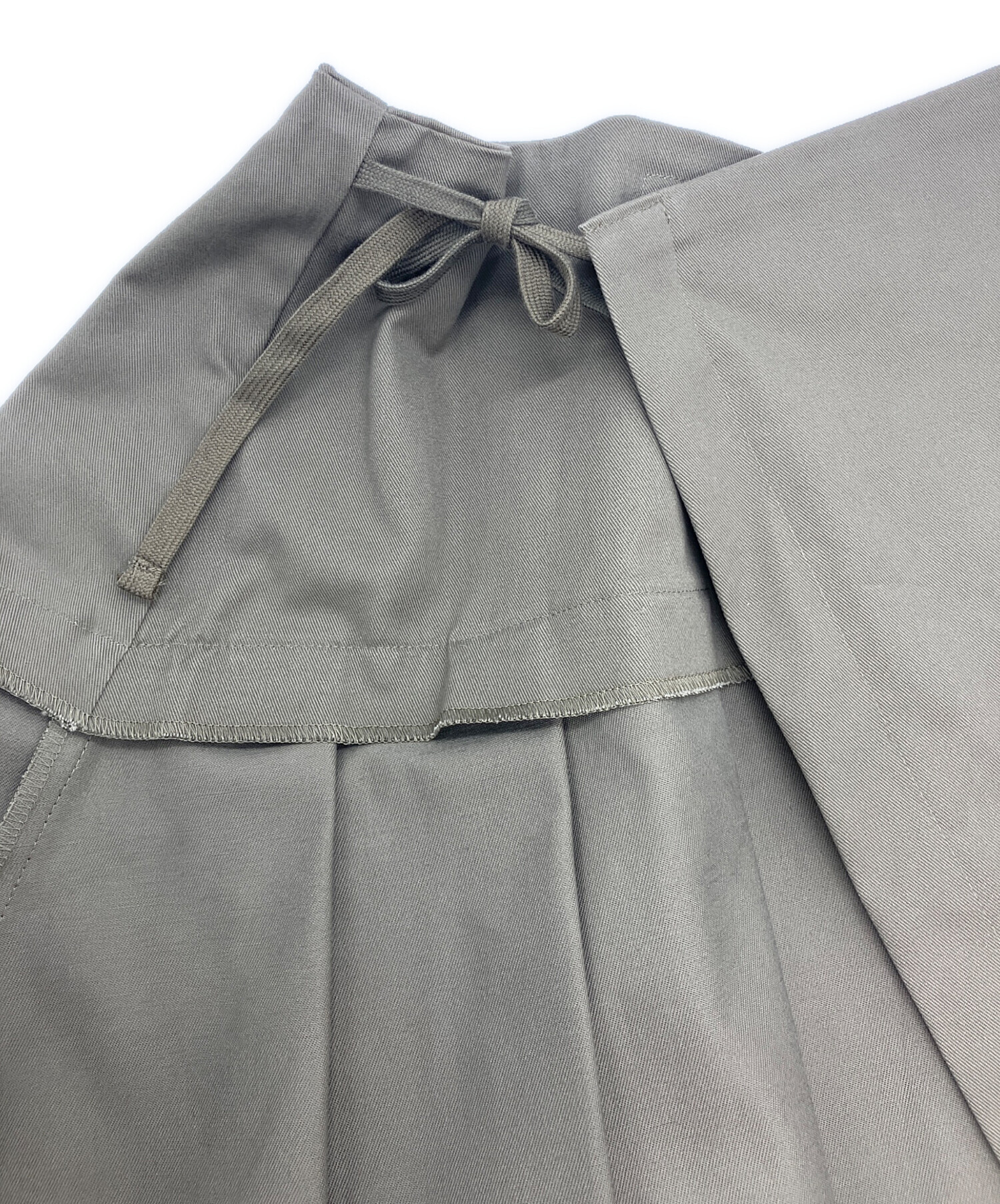 中古・古着通販】KISHIDAMIKI (キシダミキ) studs wrap skirt オリーブ
