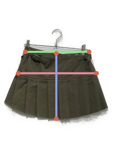 中古・古着通販】KISHIDAMIKI (キシダミキ) studs wrap skirt オリーブ