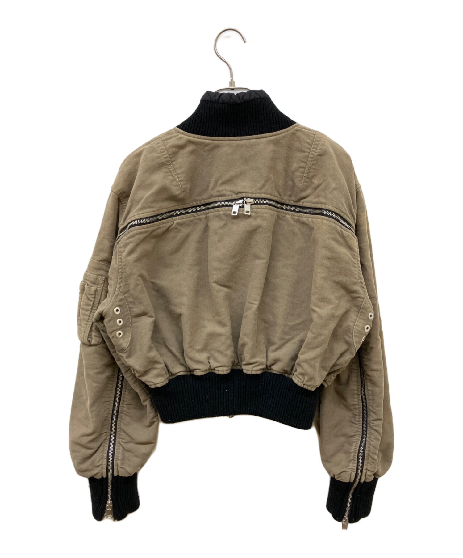 中古・古着通販】DIESEL (ディーゼル) zip design crop blouson カーキ