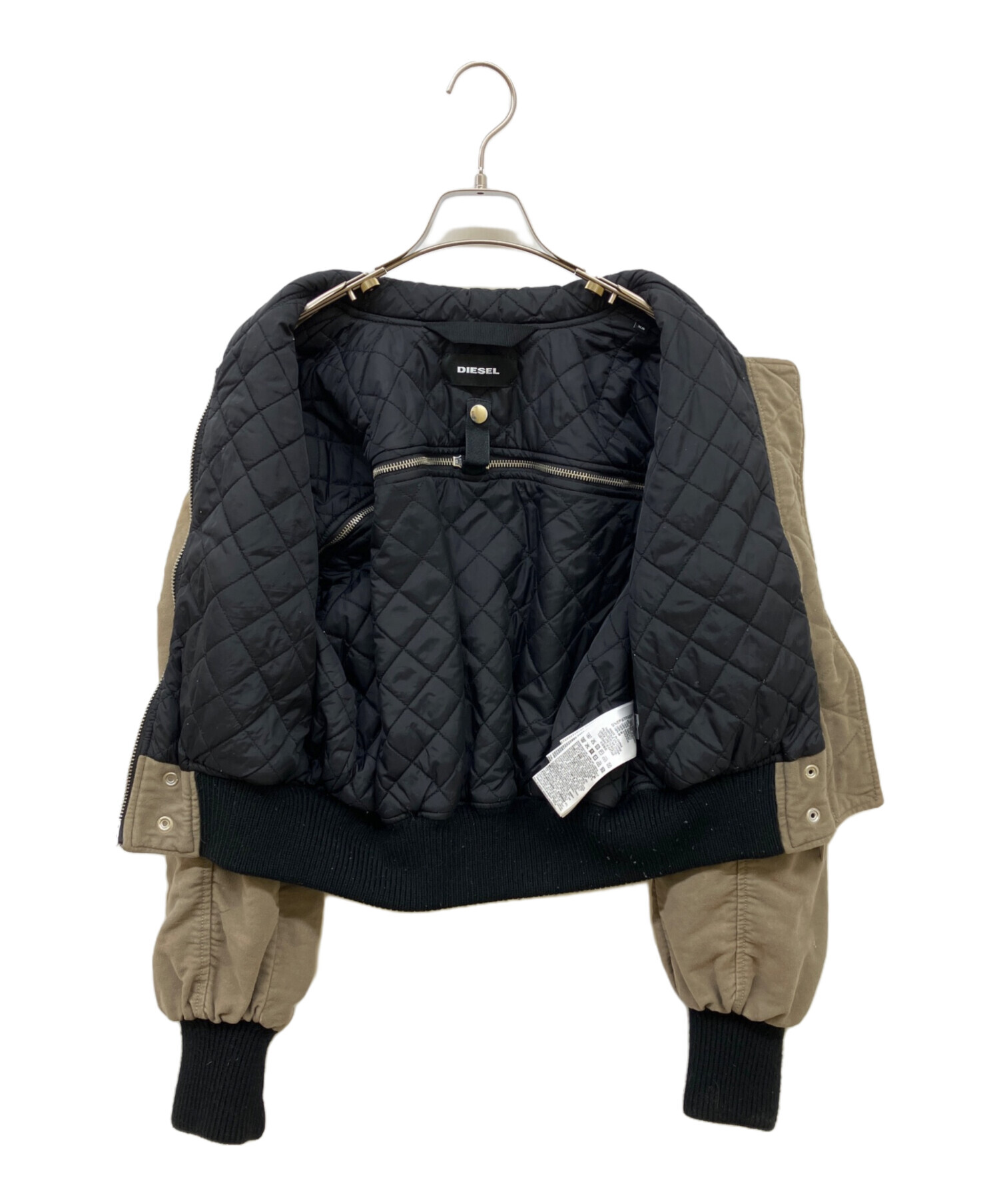 中古・古着通販】DIESEL (ディーゼル) zip design crop blouson カーキ