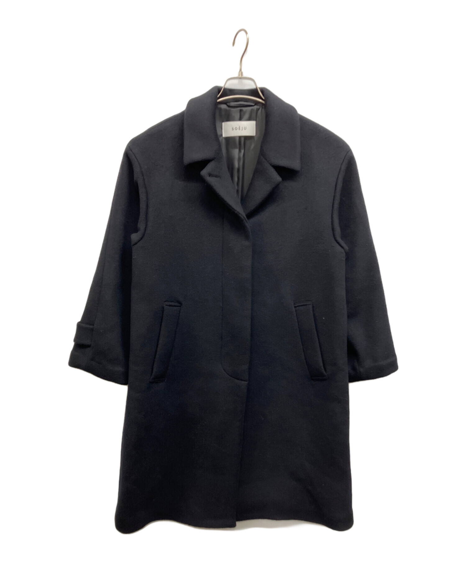 中古・古着通販】SOEJU (ソージュ) ジーロンラムステンカラーコート