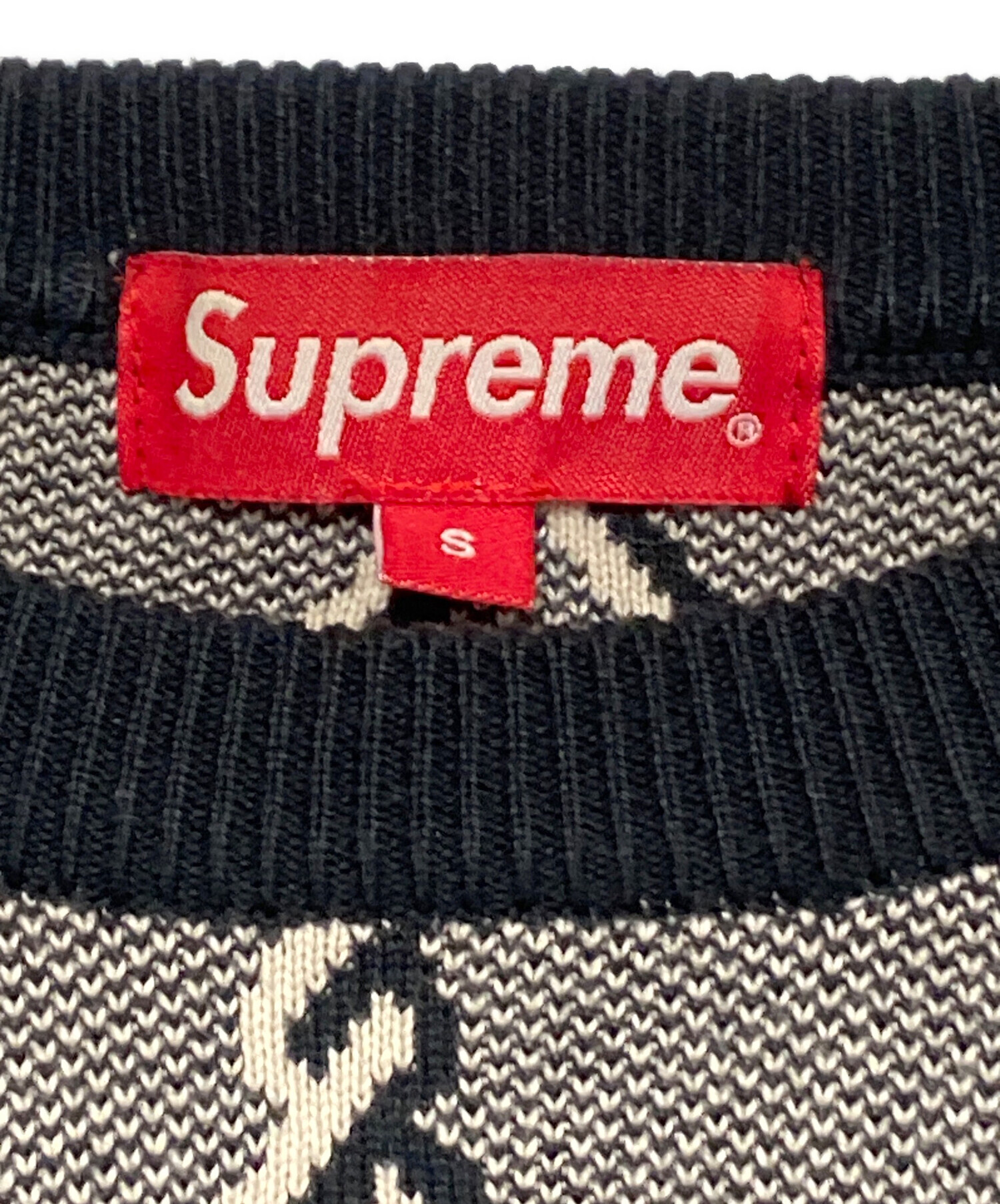中古・古着通販】SUPREME (シュプリーム) chain link sweater グレー
