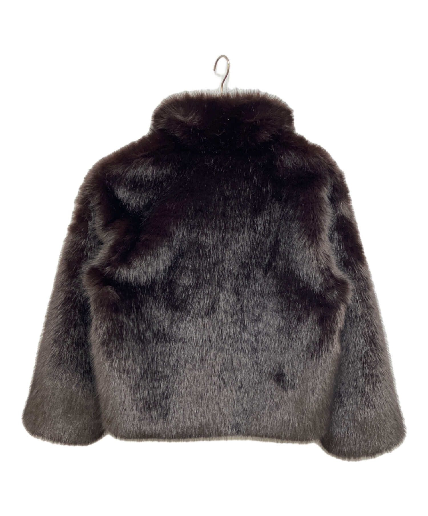中古・古着通販】NKNIT (ンニット) faux fur big jacket ブラウン