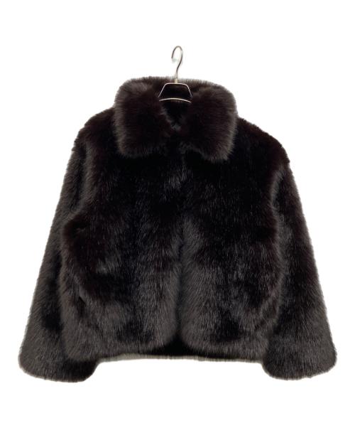 中古・古着通販】NKNIT (ンニット) faux fur big jacket ブラウン