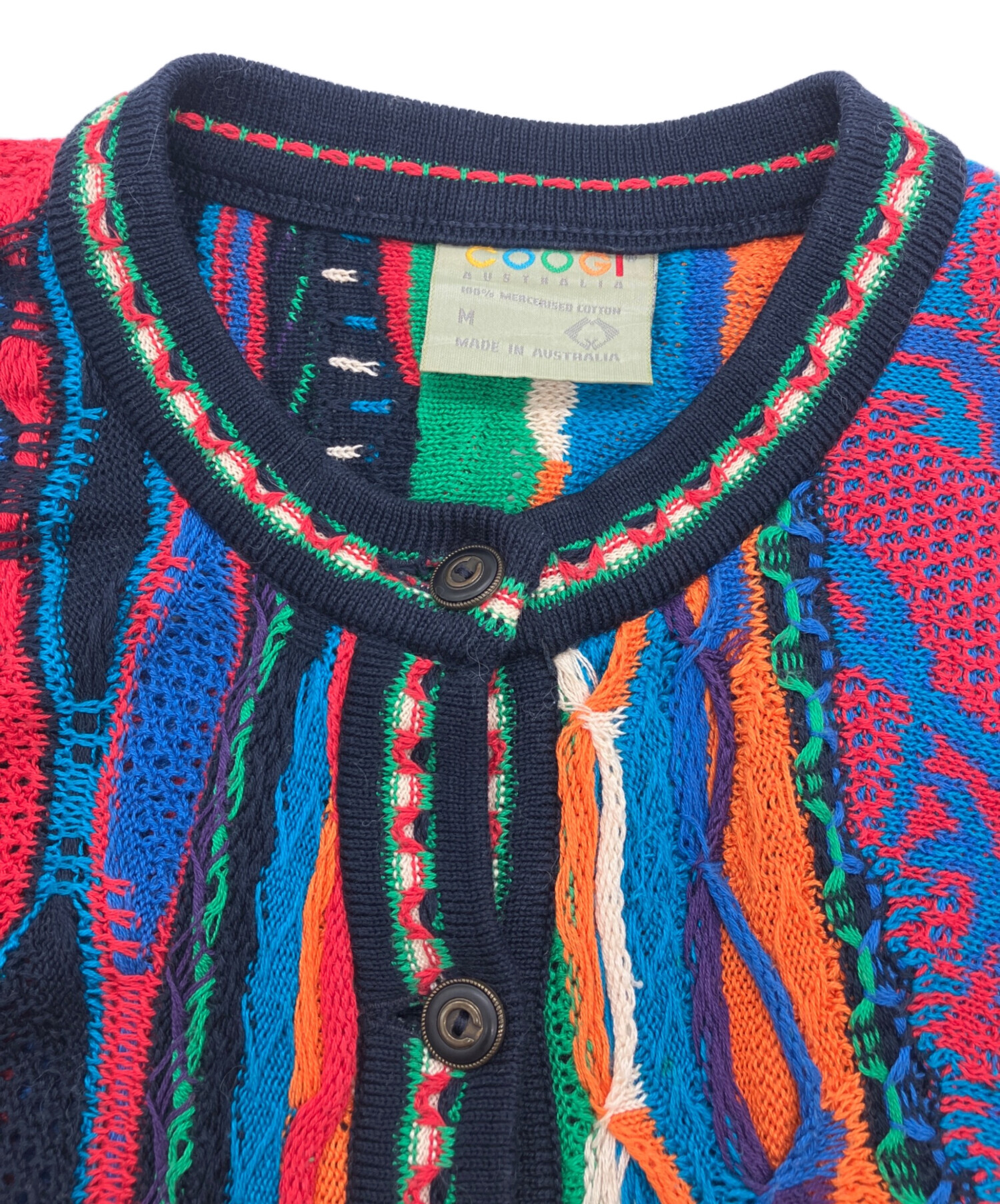 りんご様　coogi マルチカラー3Dニットカーディガン 中古・古着通販】COOGI (クージー) 3Dニットカーディガン マルチカラー