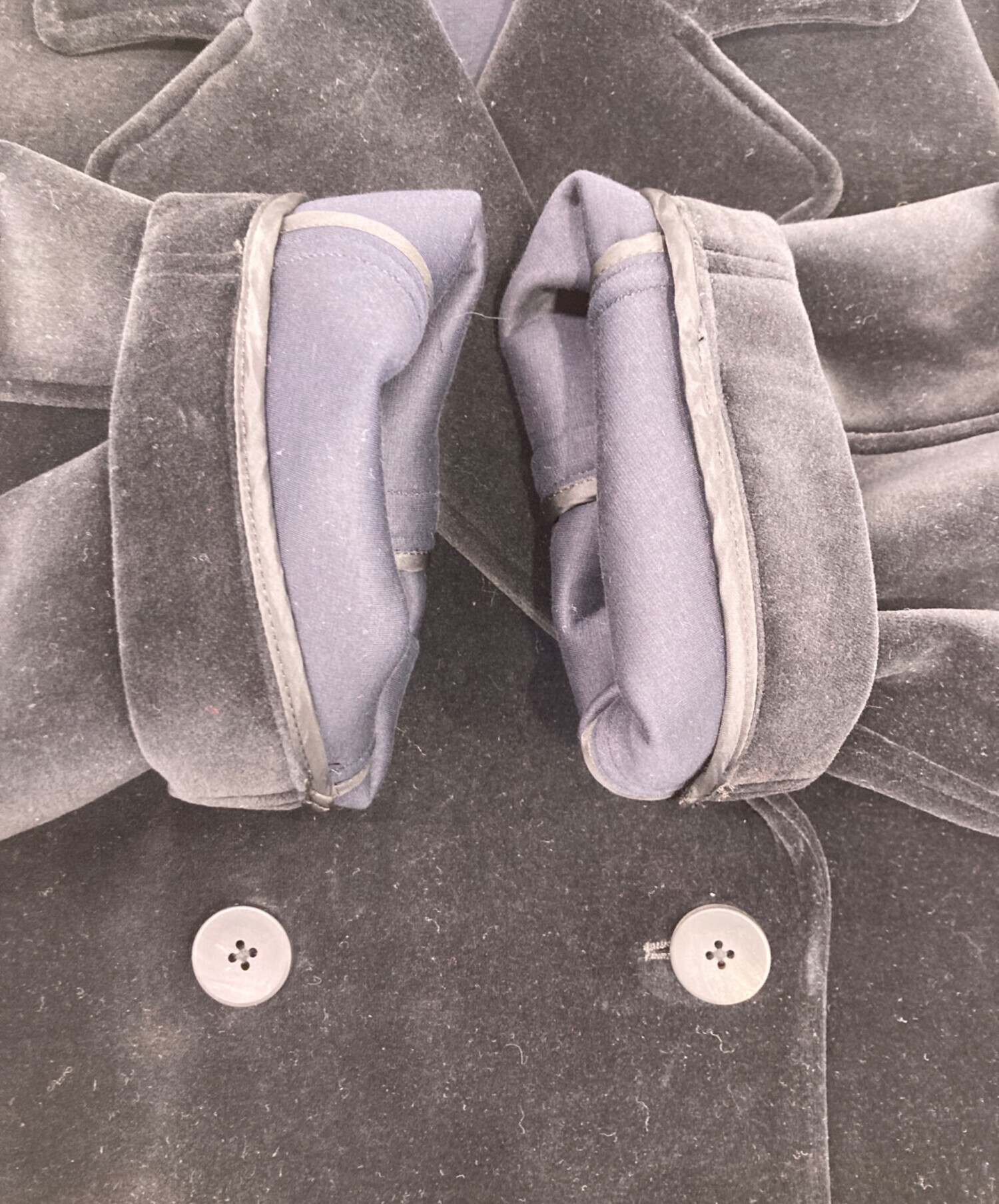 中古・古着通販】conte (コンテ) ベルベット ボンディング Pコート