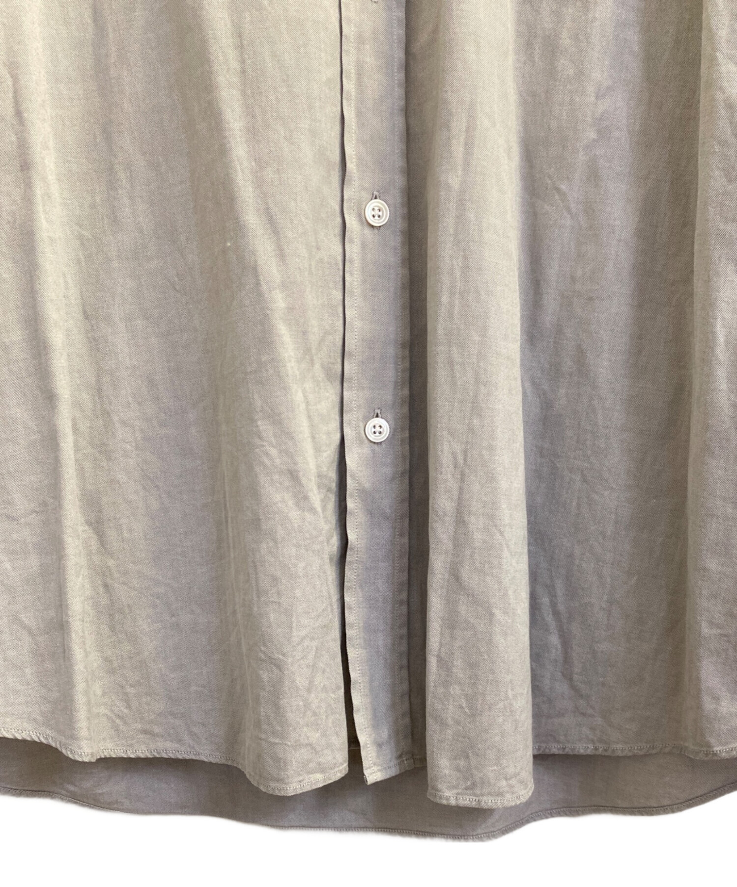 中古・古着通販】HERMES (エルメス) セリエボタン長袖シャツ グレー