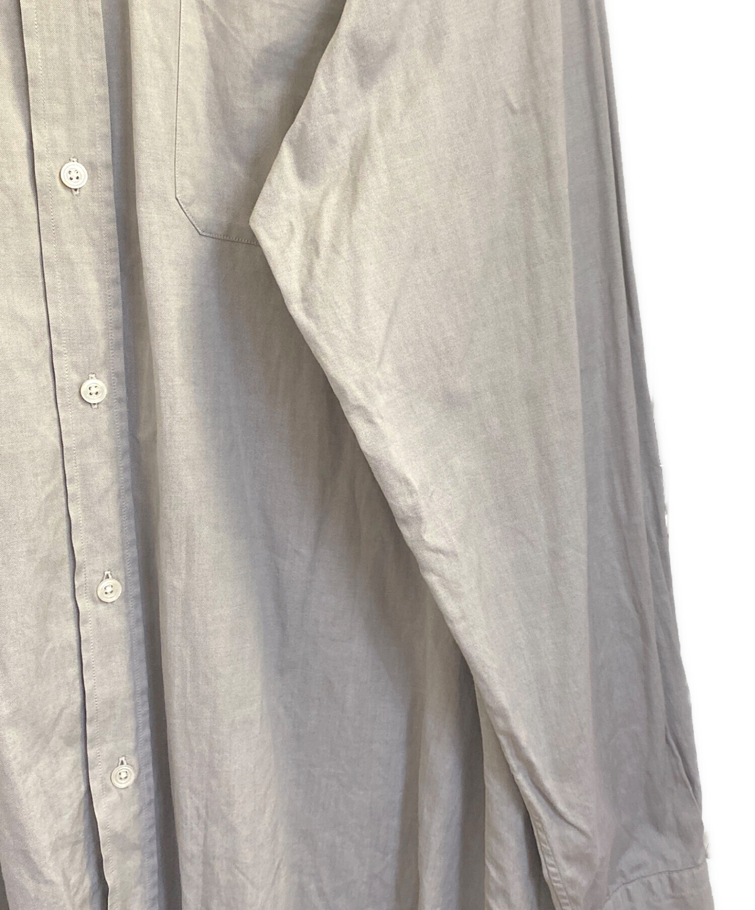 中古・古着通販】HERMES (エルメス) セリエボタン長袖シャツ グレー