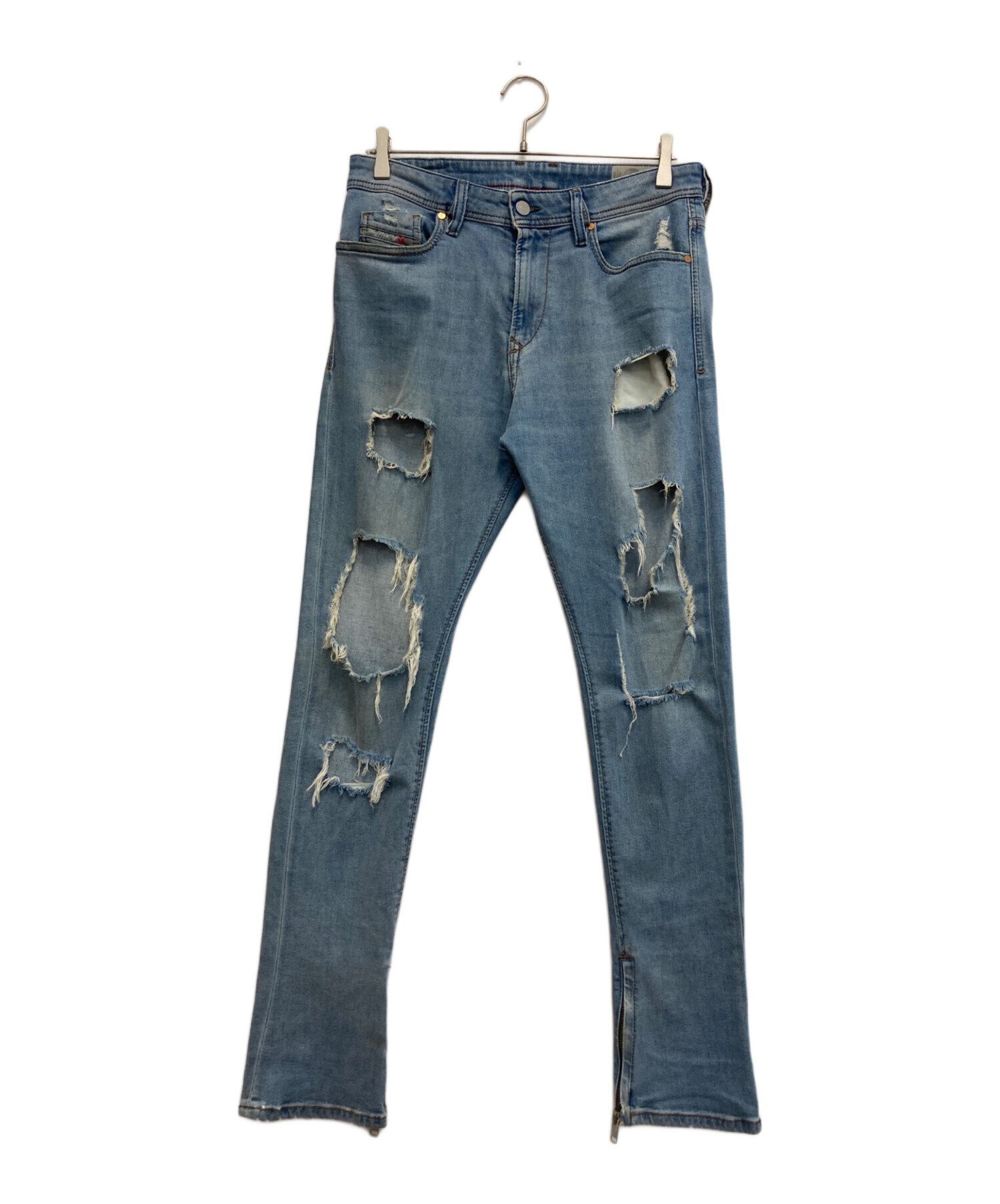 中古・古着通販】DIESEL (ディーゼル) DEEPZIPダメージ加工デニム