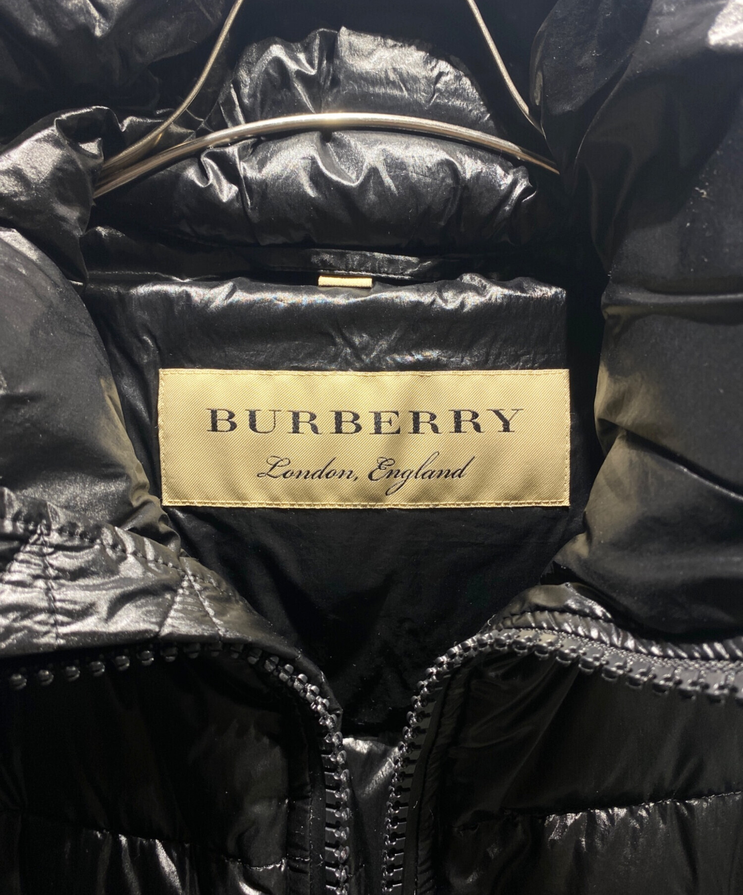 中古・古着通販】BURBERRY (バーバリー) ダウンベスト ブラック サイズ