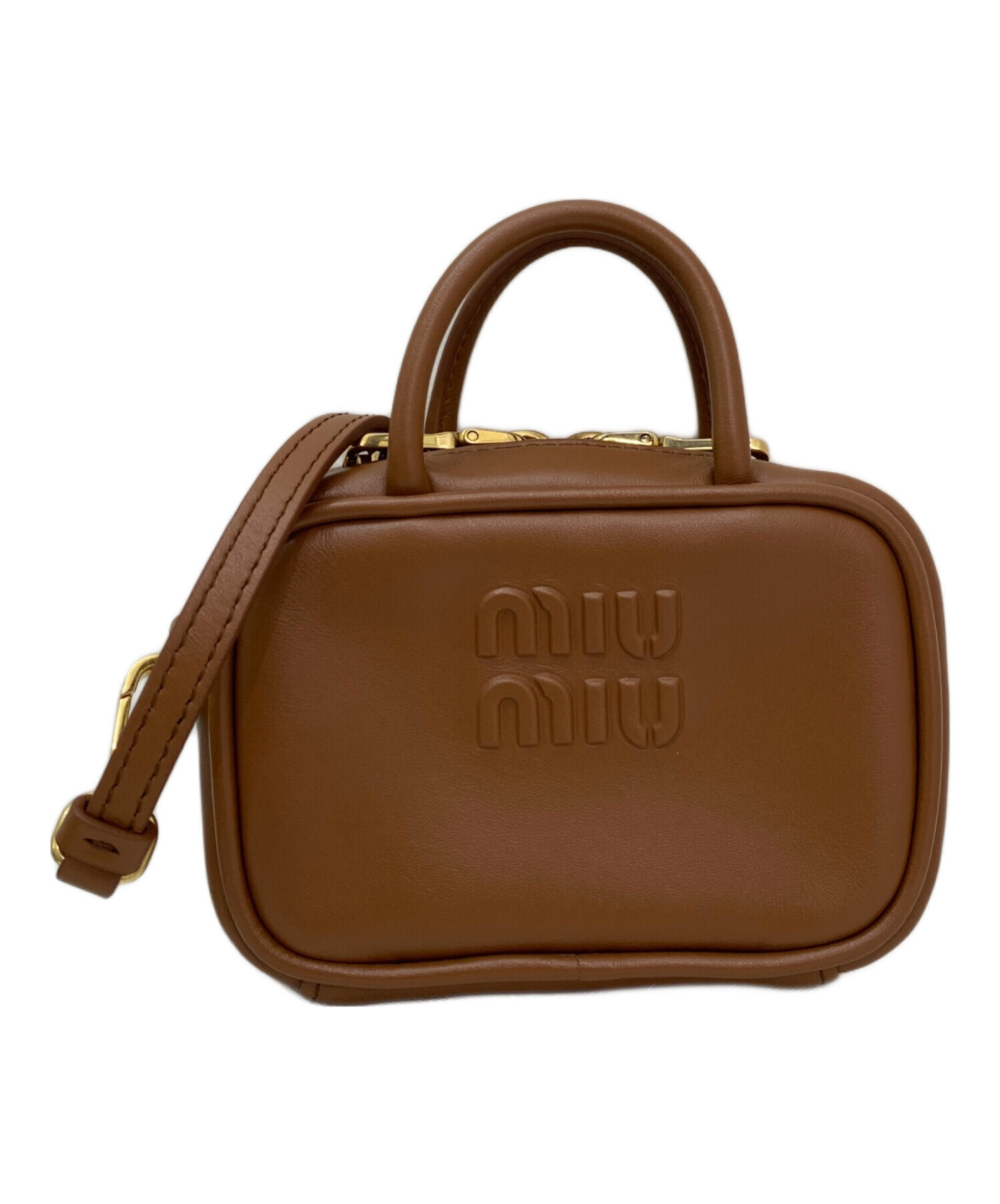 中古・古着通販】MIU MIU (ミュウミュウ) ボーレザーマイクロバッグ