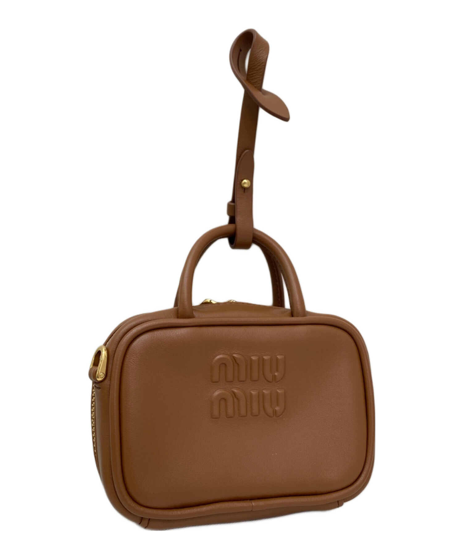 中古・古着通販】MIU MIU (ミュウミュウ) ボーレザーマイクロバッグ