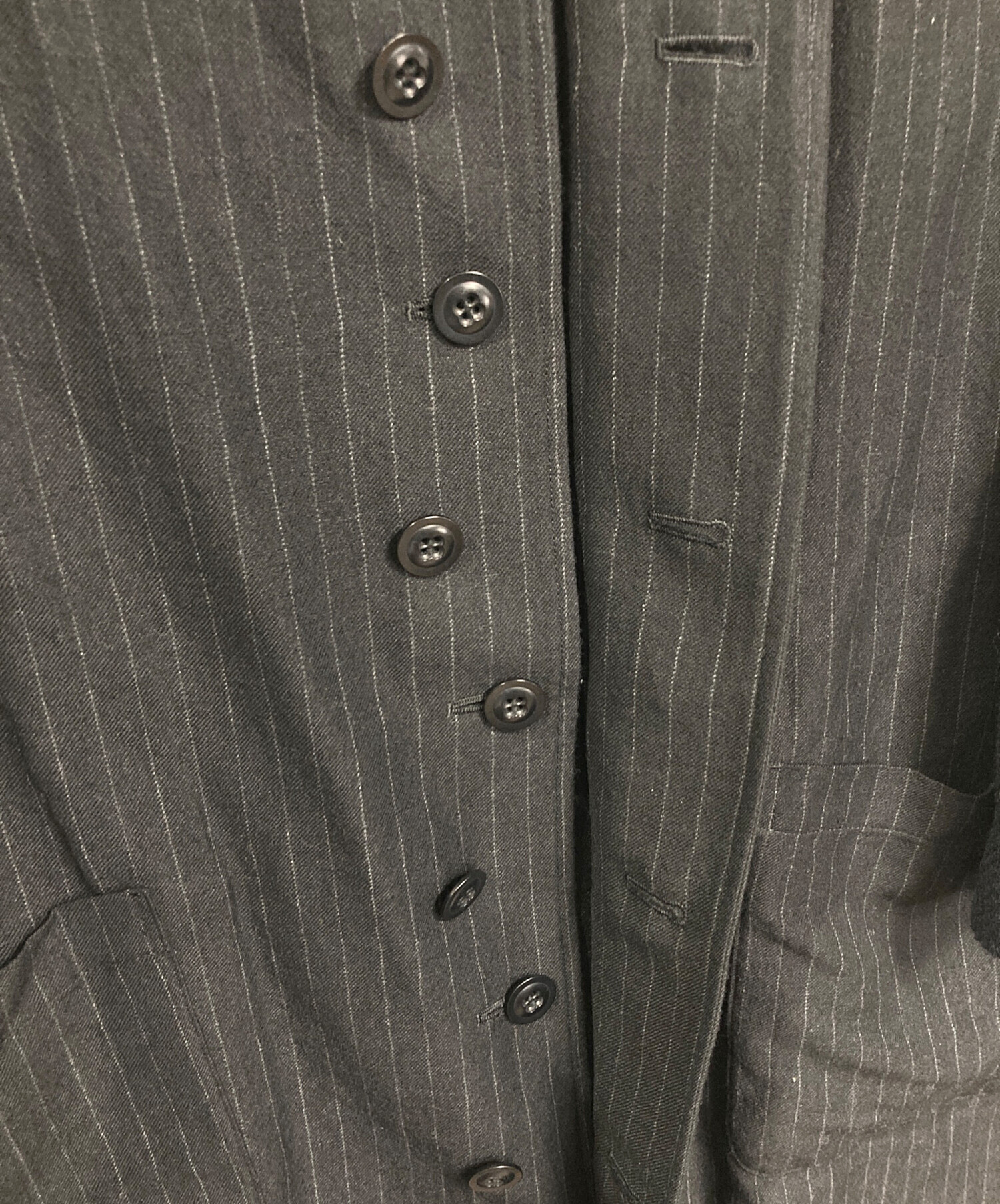 中古・古着通販】Y's (ワイズ) ノーカラーコート デザインコート